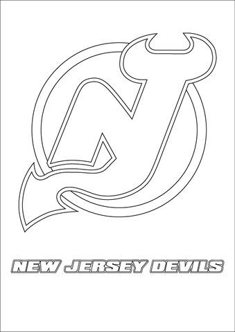 New Jersey Devils Logo Coloring Page